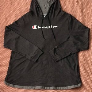New Champion Hoodie Back Overlap Design